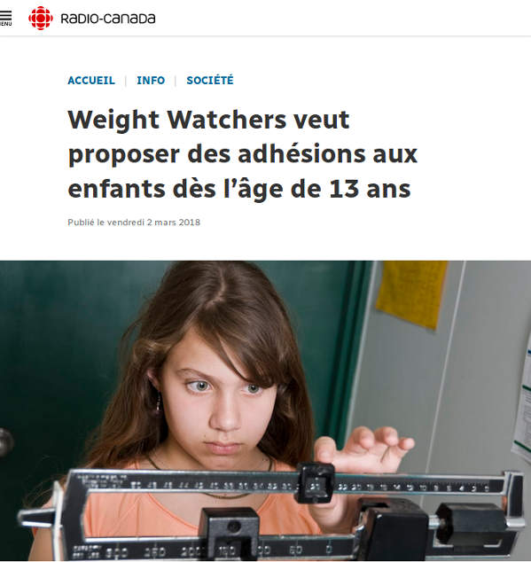 Le chef de file mondial des programmes d'aide à la perte de poids Weight Watchers fait face à une controverse. La célèbre entreprise a annoncé qu'elle offrira aux enfants de 13 à 17 ans des adhésions gratuites.