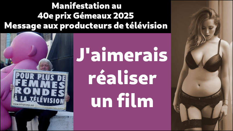J'aimerais réaliser un film Manifestation au 40e prix Gémeaux 2025 Message aux producteurs de télévision le dimanche 14 septembre 2025 au Théâtre Maisonneuve Montréal