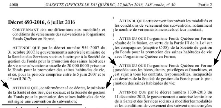 Gazette officielle du Québec, 27 juillet 2016, 148 e année, n o 30 p. 4080 - Décret 693-2016, 6 juillet 2016 