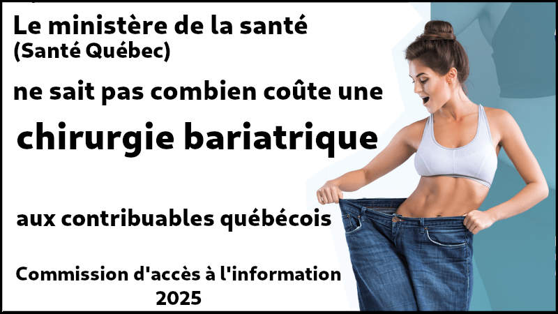 Le ministre de la sant (Sant Qubec) ne sait pas combien cote une chirurgie bariatrique aux contribuables qubcois Commission d'accs  l'information 2025