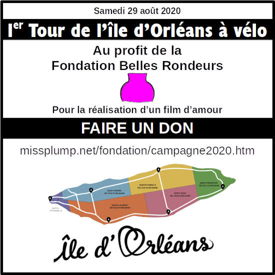 1er Tour de l'le d'Orlans  vlo. Au profit de la Fondation Belles Rondeurs