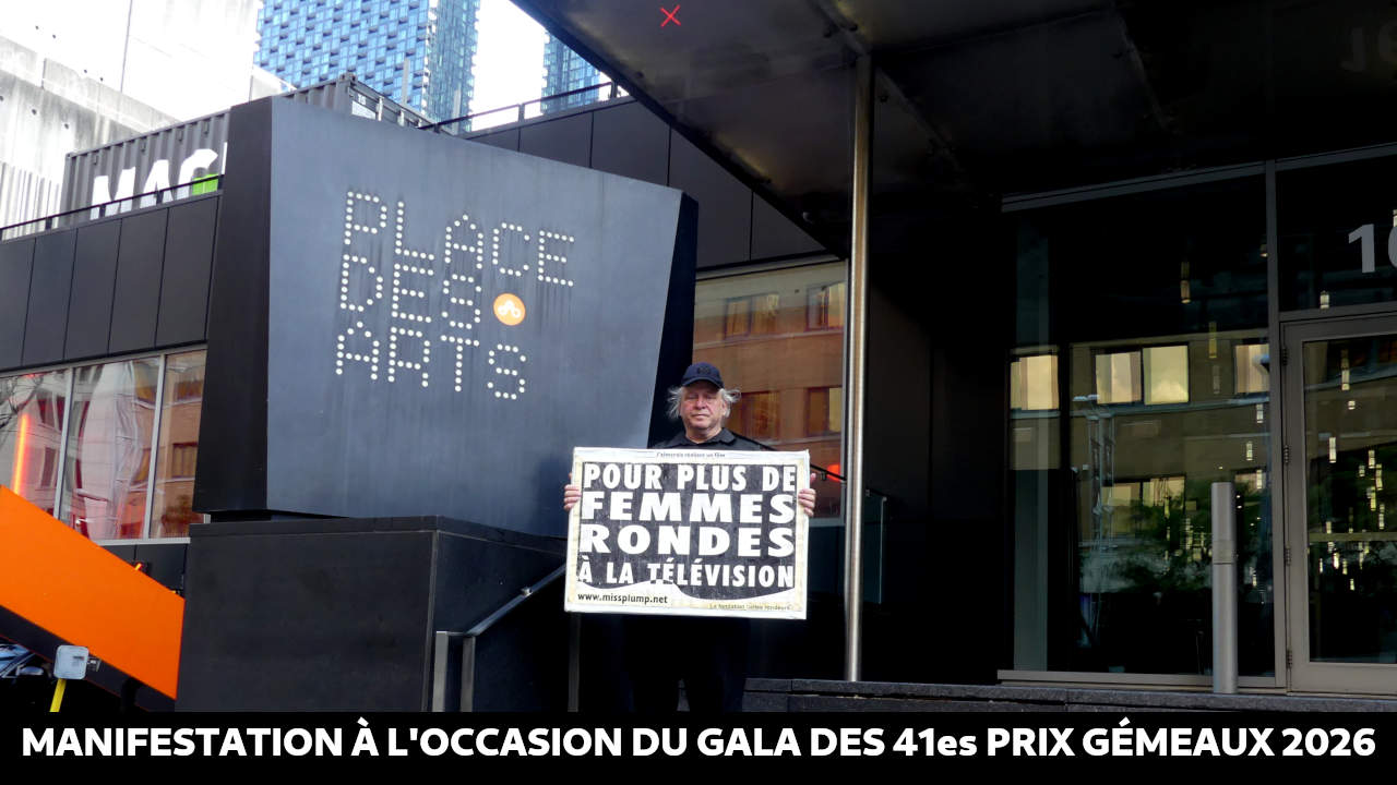 Manifestation pour plus de femmes rondes � la t�l�vision lors de la remise des 41es prix G�meaux 2026