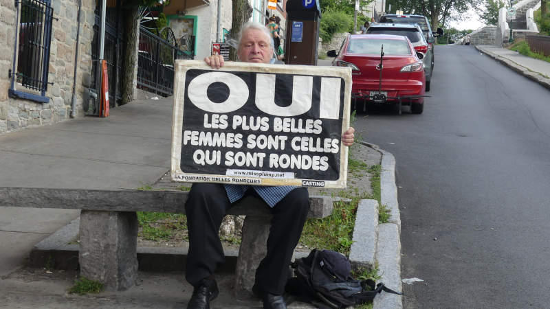 Manifestation et casting pour la ralisation d'un court mtrage au Vieux-Qubec Lors de la quatrime dition du festival de la rondeur fminine 2025