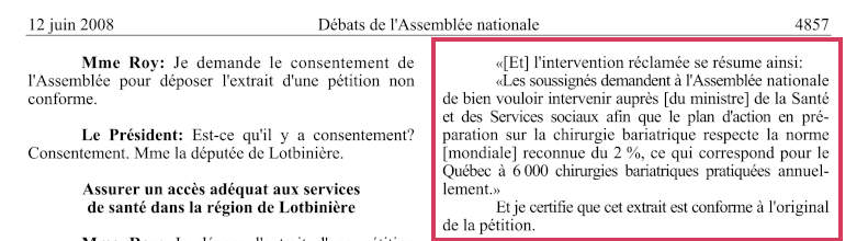 de la pression de la part des mdecins pour qu'ils investissent plus d'argent pour raliser plus de chirurgie bariatrique