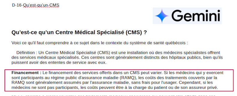Le MSSS responsable de la gestion des rgimes d'assurance maladie et d'assurance mdicaments du Qubec
