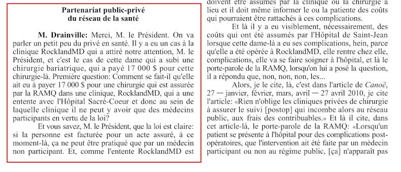 il ne peut y avoir,  partir de ce moment-l, que des mdecins participants  Sacr-Coeur.