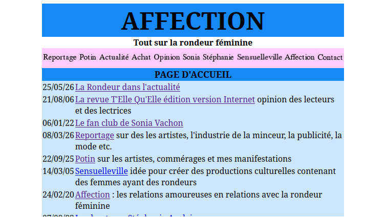Reportages, potins et commentaires sur l'actualit� reli�s aux rondeurs f�minines