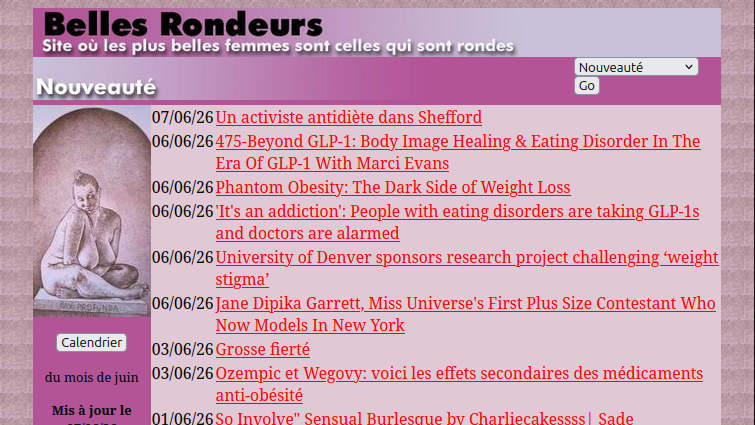 Liens et textes reli�s aux rondeurs f�minines